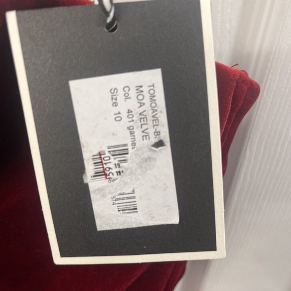 CHIARA BONI LA PETITE ROBE  Women's Moa Velvet Tank Top Garnet Italy! $595 - Picture 3 of 5